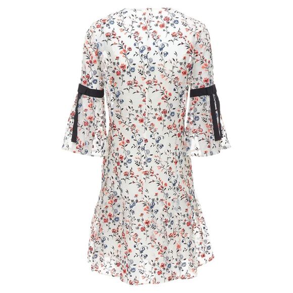 Erdem lissy silk floral embroidered pleated dress - Picture 5 of 6